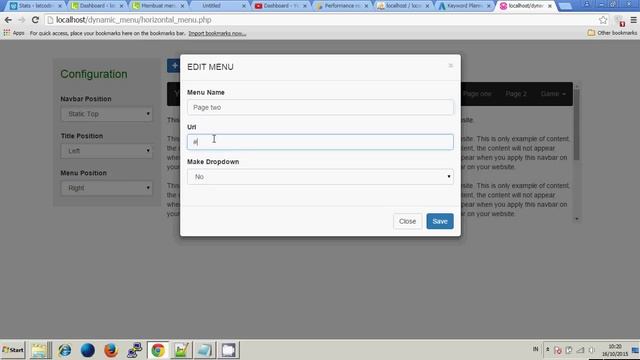 create dynamic menu bootstrap смотреть онлайн