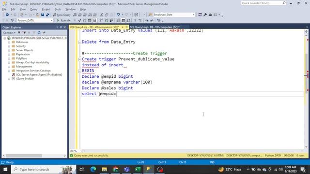 How to prevent Duplicates entries in SQL using Trigger ? смотреть онлайн