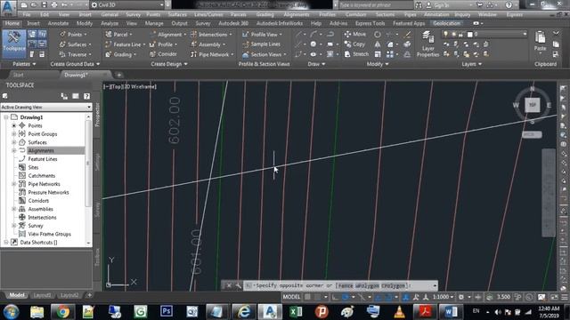 Drawing Horizontal Alignment civil 3d 2018 part 2 смотреть онлайн