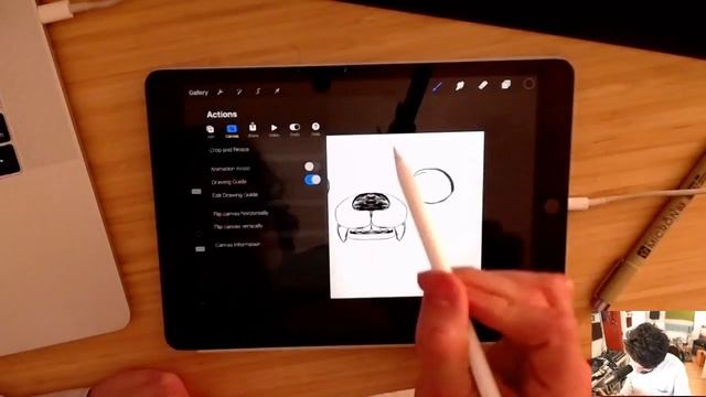 Sketching a monster using the Symmetry tool in Procreate (LIVE) смотреть онлайн