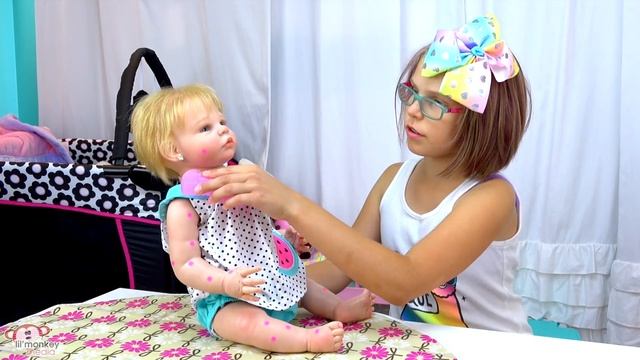 My Reborns! Adeline Gets Chickenpox! Reborn Babies Get Sick! смотреть онлайн