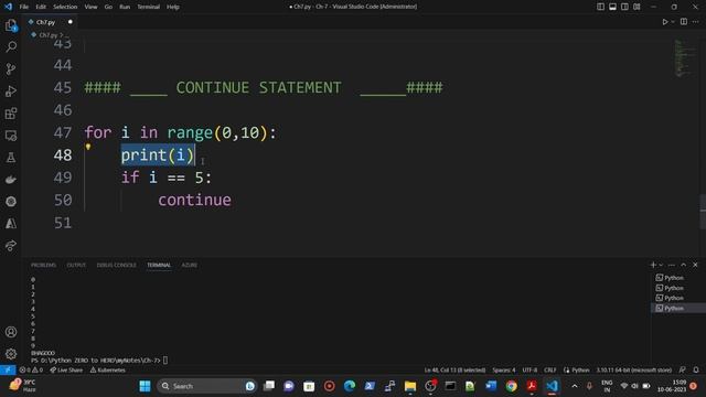 Break, Continue and Pass Statement in Python in hindi | Python Tutorials for Beginners | Cloud Tech смотреть онлайн
