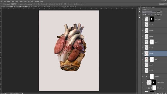 Iron Man Heart | Photoshop Manipulation Tutorial | Abstract Art Work