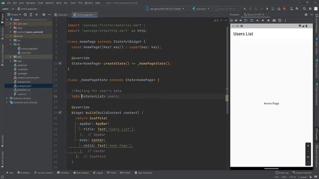 Getting API's users on Flutter смотреть онлайн