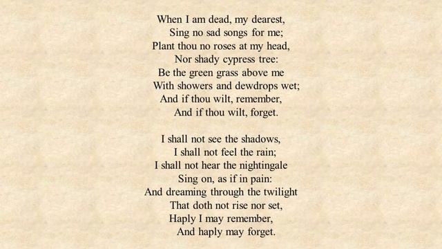 When I am Dead (original song; text by Christina Rossetti) смотреть онлайн