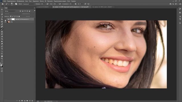 Как отбелить зубы в Фотошопе за 1 минуту! смотреть онлайн