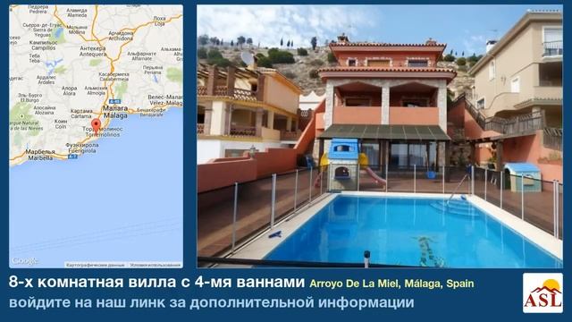 8-х комнатная вилла с 4-мя ваннами в Arroyo De La Miel, Málaga смотреть онлайн