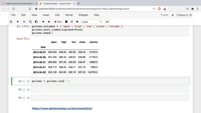 Using Free Real Time Alpha Vantage Stock Price API & Python to Download and Analyze Stock Data смотреть онлайн
