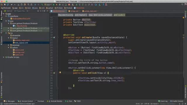 Your First Android App - Show My Name! смотреть онлайн