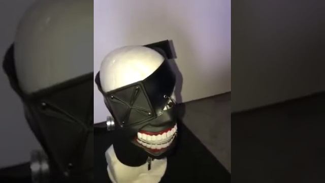 Tokyo Kaneki Ken Mask Halloween Cosplay Props Costume 3D PU Leather Mask Review смотреть онлайн