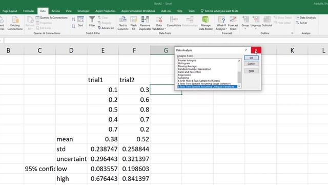 t-test between two datasets in Ms Excel смотреть онлайн