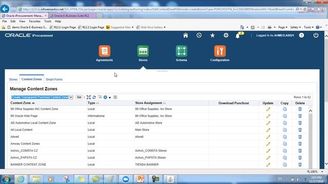 Oracle iProcuremen Part 2 Setup Store Zones смотреть онлайн
