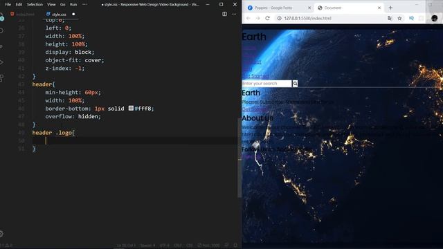 Responsive Web Design Video Background | HTML & CSS смотреть онлайн