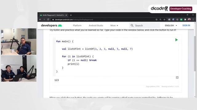 Dicoding Developer Coaching #3: Android | Perulangan dan Percabangan pada Kotlin смотреть онлайн