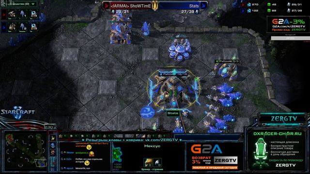 HomeStoryCup XVI 2017 - Группа B - ShowTime vs Stats - StarCraft 2 с ZERGTV смотреть онлайн