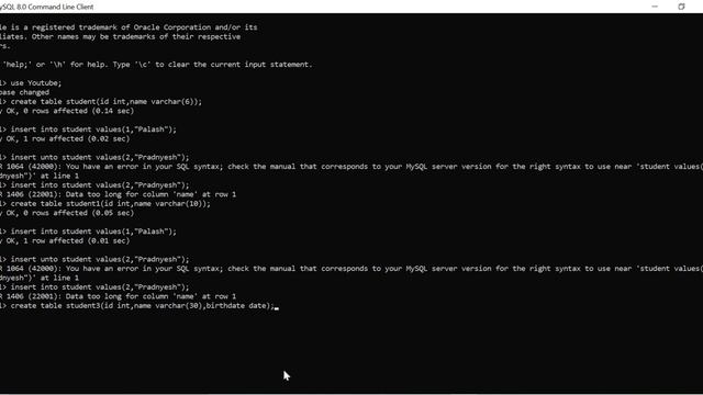 SQL Data Types(Part-2) -Character and Date time смотреть онлайн