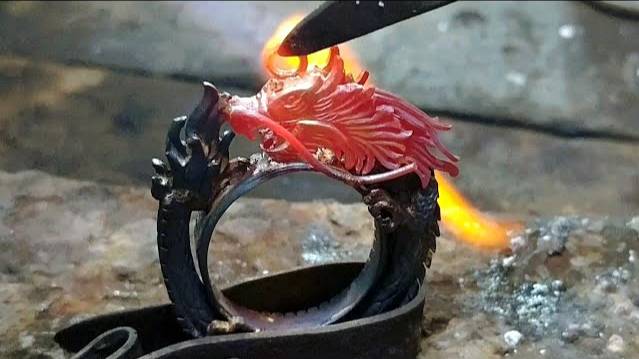 Belajar Membuat Perhiasan - Cara Membuat Liontin Batu Akik Ukir Naga