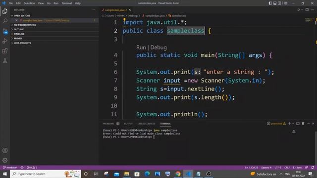Error: Could not find or load main class SOLVED in Java vs code смотреть онлайн