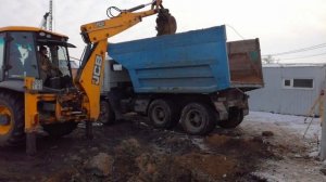 Котлован, начинаем копать. JCB 3CX