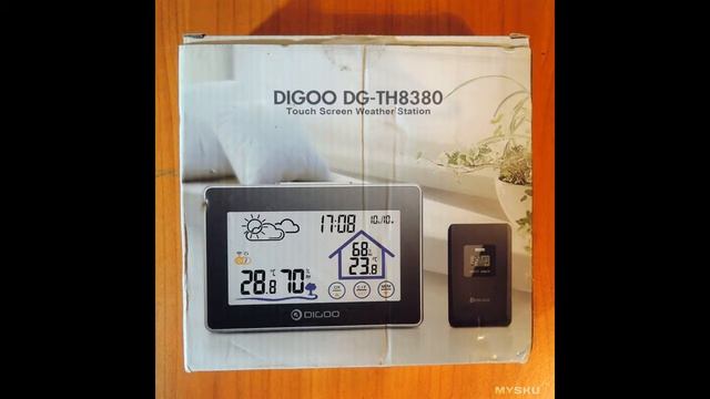 Digoo DG-TH8380 – термогигрометр с сенсорным дисплеем с подсветкой и беспроводным внешним датчиком смотреть онлайн