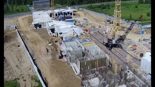 КБ-503 | Рабочий день башенного крана | Работа с опалубкой, заливка бетона. смотреть онлайн