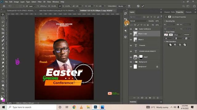 (EASTER) CHURCH FLYER / TUTORIAL - IN - PHOTOSHOP смотреть онлайн