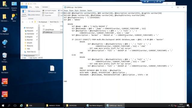 SQL DEN OTOMATİK YEDEK ALDIRMA (PROGRAMSIZ) смотреть онлайн