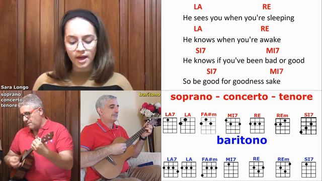 Santa Claus is coming to town - UKULELE ACCORDI - Play Along смотреть онлайн