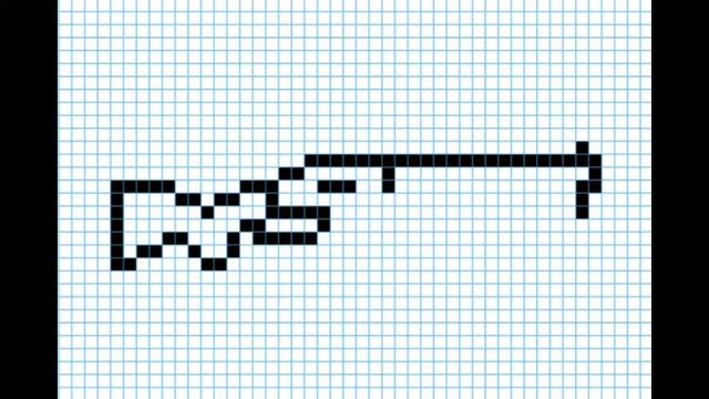 Как нарисовать Дробовик по клеточкам смотреть онлайн