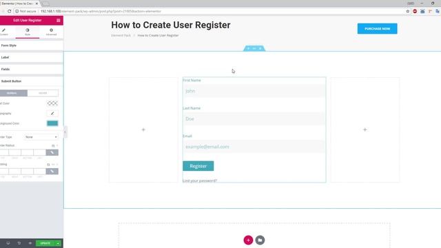How to Use User Register Widget by Element Pack in Elementor смотреть онлайн