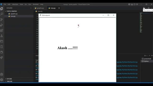 PYTHON TURTLE|| ROSE AKASH || @fun_code full stack || #pythonprogramming #python #rose смотреть онлайн