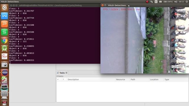 motorcycle detection using OpenCV + Yolo v1 смотреть онлайн