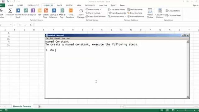 Excel Names in Formulas - named range and named constant смотреть онлайн