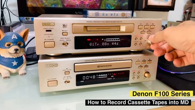 How to Record Cassette Tapes into MD Denon F100 смотреть онлайн