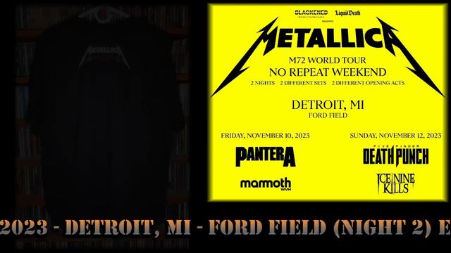 T Shirt Metallica 2023 11 12 Night 2 Event Poster T Shirt смотреть онлайн