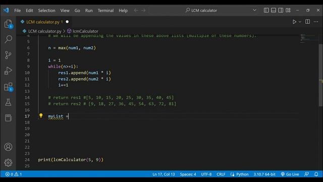LCM Calculator with Python | Python Projects | Learn Python | #pythonprogramming #youtube #python3 смотреть онлайн