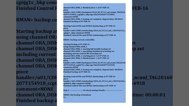 12C Database BACKUP AND RECOVERY INCLUDING BLOCK CORRUPTION смотреть онлайн