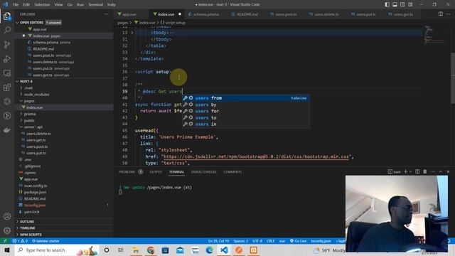 Nuxt 3 Prisma Tutorial: Part 7 - How to Get Users Front End смотреть онлайн