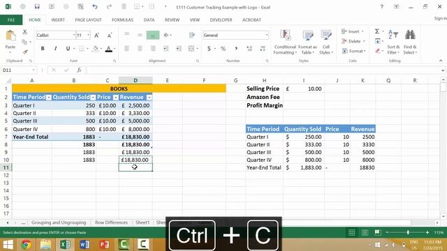 Excel Tutorial #137: Copying a Value from Cell Above (Ctrl + Shift + ") смотреть онлайн