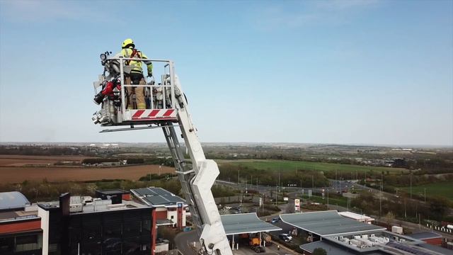 Aerial Ladder Platform Drone Footage смотреть онлайн
