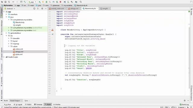 Kotlin Variables using a song смотреть онлайн
