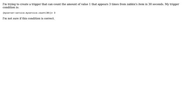 Count function in Zabbix's Trigger condition смотреть онлайн