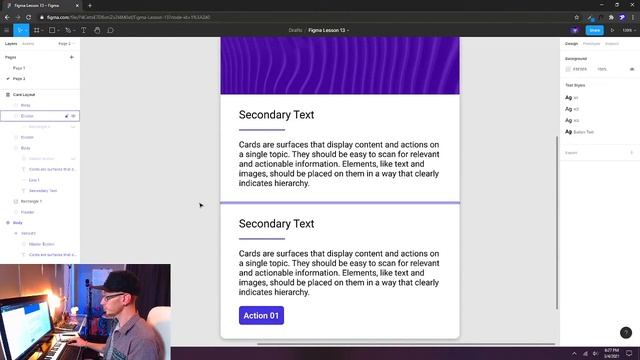 Figma Course 13 - Components Variants and Card Design смотреть онлайн