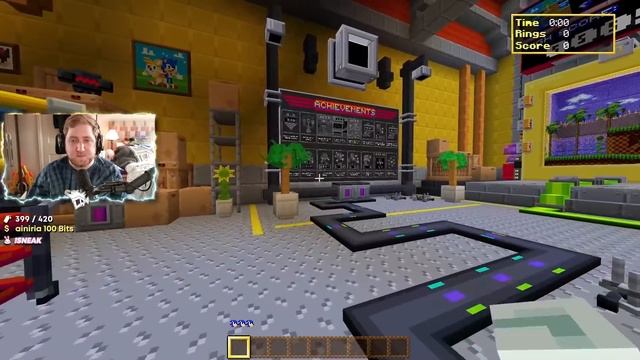 I went FAST in Sonic x Minecraft Bedrock Map! смотреть онлайн