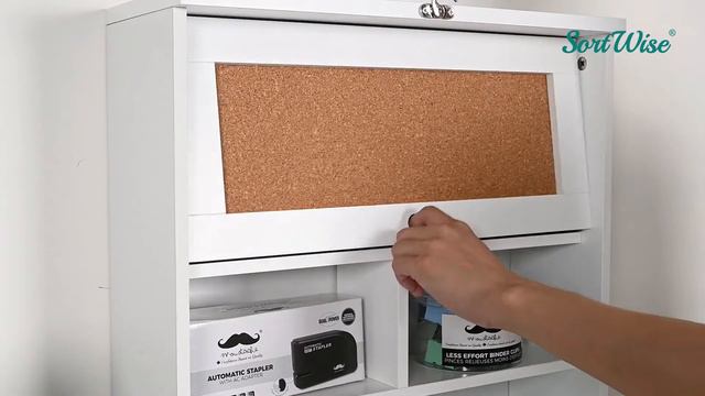 Fold Out Convertible Wall Mount Desk With Large Storage Area - SortWise®