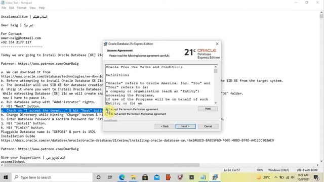 How to Install Oracle Database 21cXE | Windows 10 смотреть онлайн