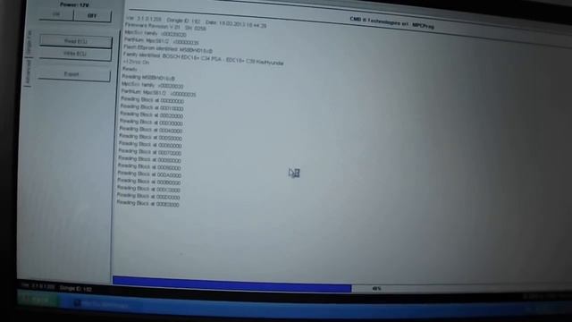 Чтение блока EDC16C34 BDM100 НП АДАКТ смотреть онлайн