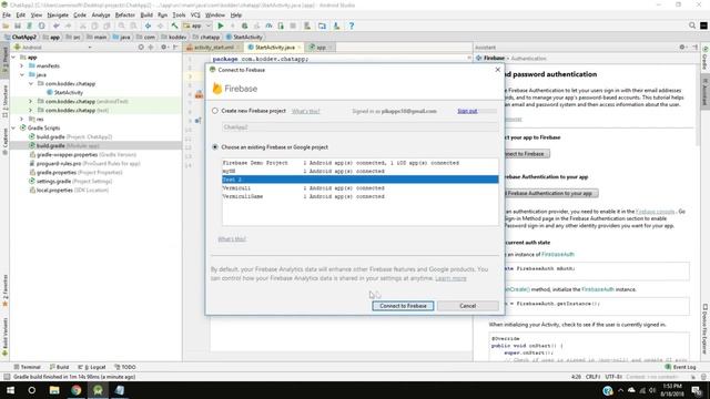 Chat App with Firebase Part 1 Setting Up The Project Android Studio Tutorial смотреть онлайн