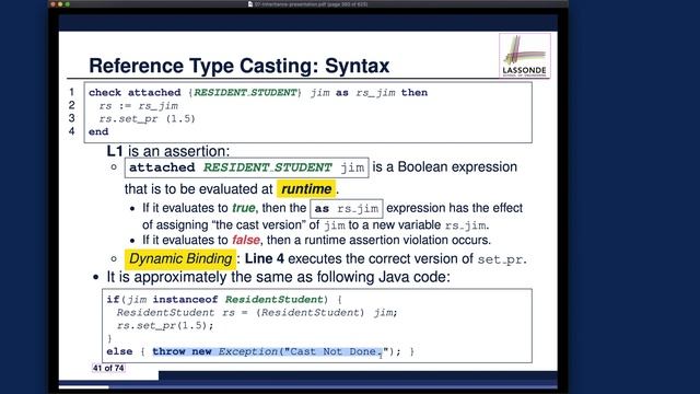 [HD] EECS3311 F20 Lecture 7 Part 9 - Type Casting, Runtime Assertion Violations смотреть онлайн
