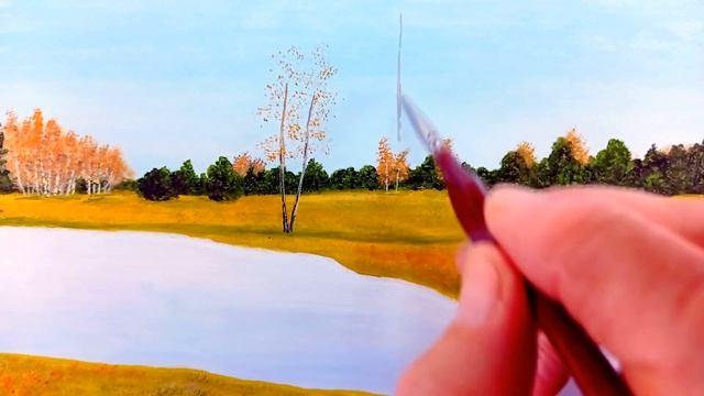Painting landscape autumn | Рисование пейзажа осень смотреть онлайн